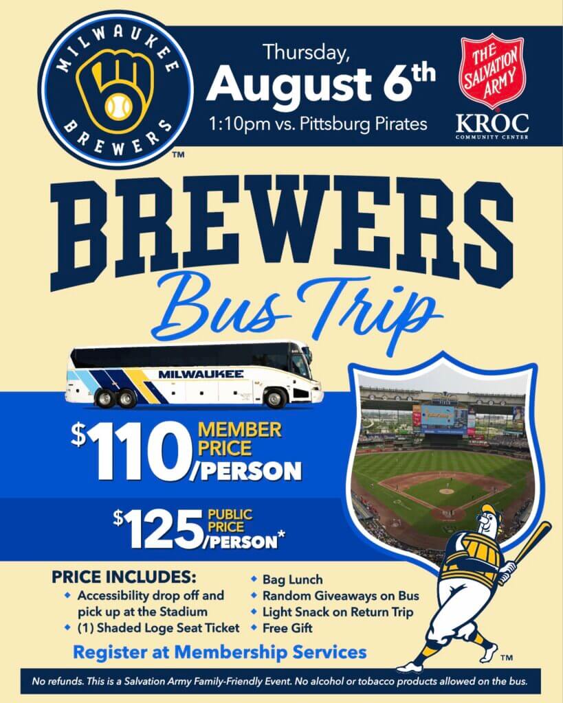 Brewers Bus Trip August 6th